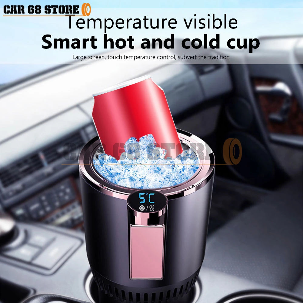 DC 12V Warmer Cooler Smart Car Cup Car Heating Cooling Cup 2-In-1 Car Office Cup Mug Holder Cooling Beverage Travel Drinks Cans